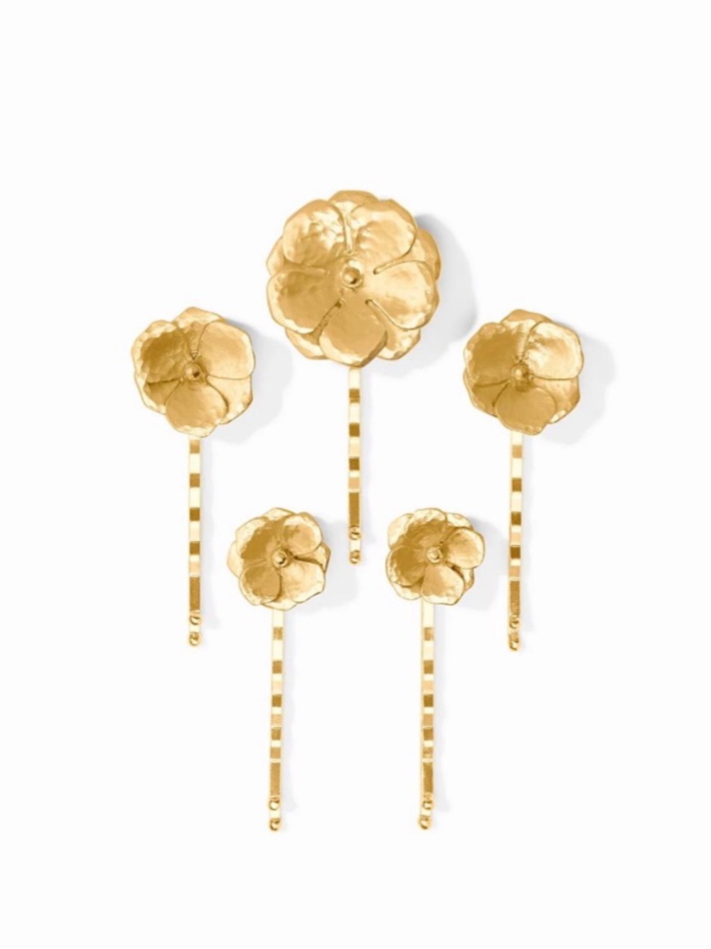 Julie Vos Gold Floral Pin Set - Elegant Flower Hair pins wedding